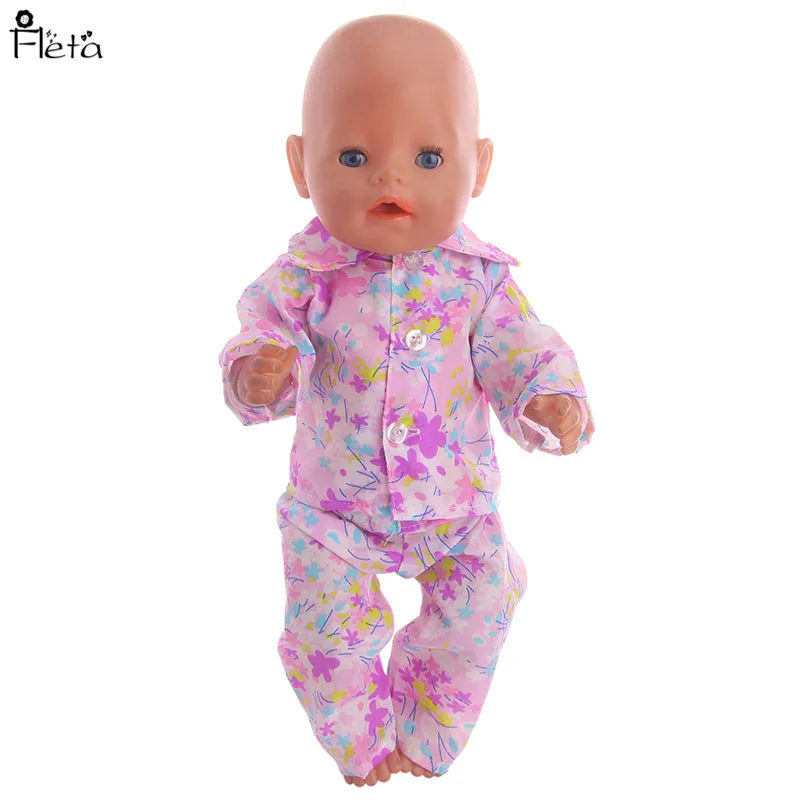 Флисовая Пижама одежда для вечеринки пижама с белыми пуговицами 43 см Reborn Baby Doll