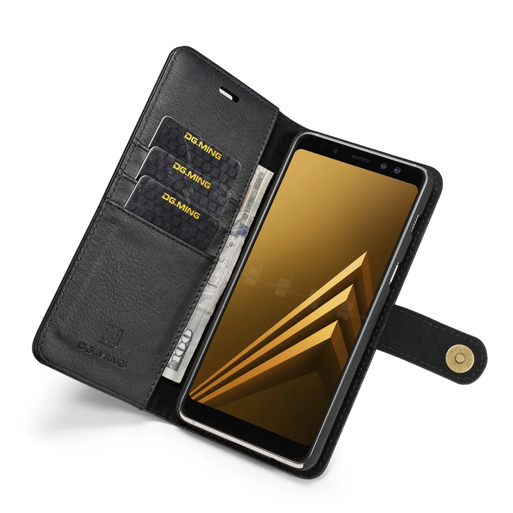 Роскошные мешки кожаные для телефона Магнитная чехол Коке для Samsung Galaxy A8 A530F случае A8+ A8 плюс A730F кошелек визитница