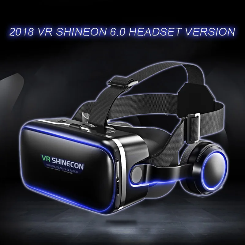 VR shinecon 6,0 Google Cardboard Pro версия VR Виртуальная реальность 3D очки и умный Bluetooth беспроводной пульт дистанционного управления геймпад