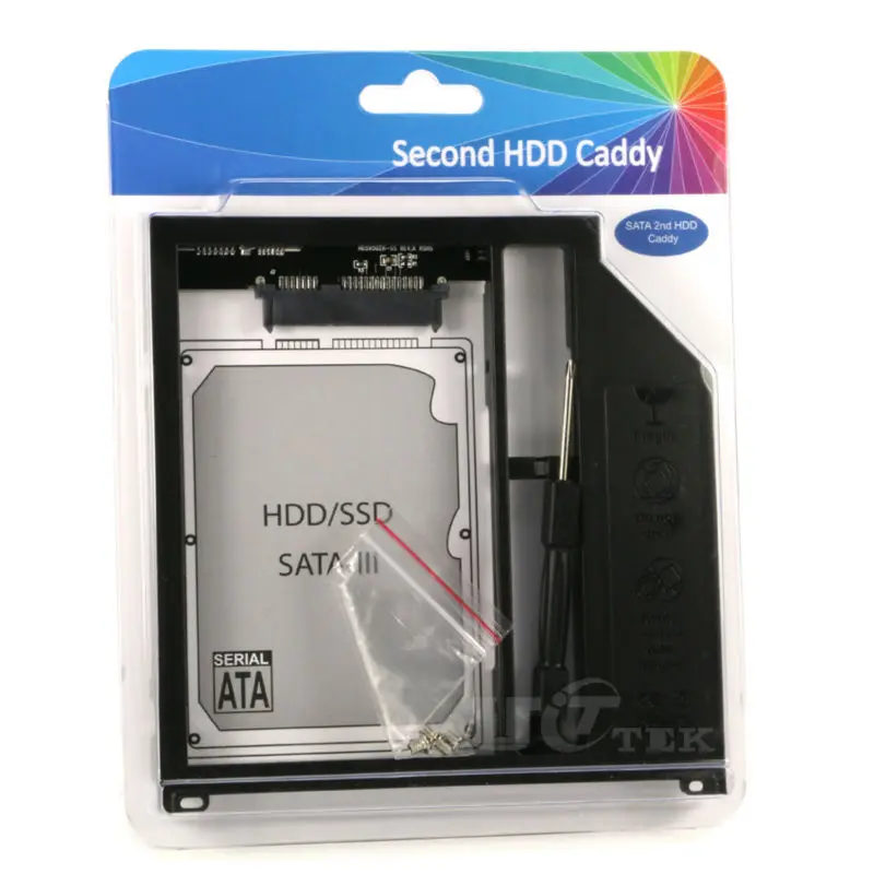 Чехол для жесткого диска 2nd HDD Caddy 9 5 мм SATA 3 0 2 дюйма дизайн корпуса Apple MacBook PRO Unibody