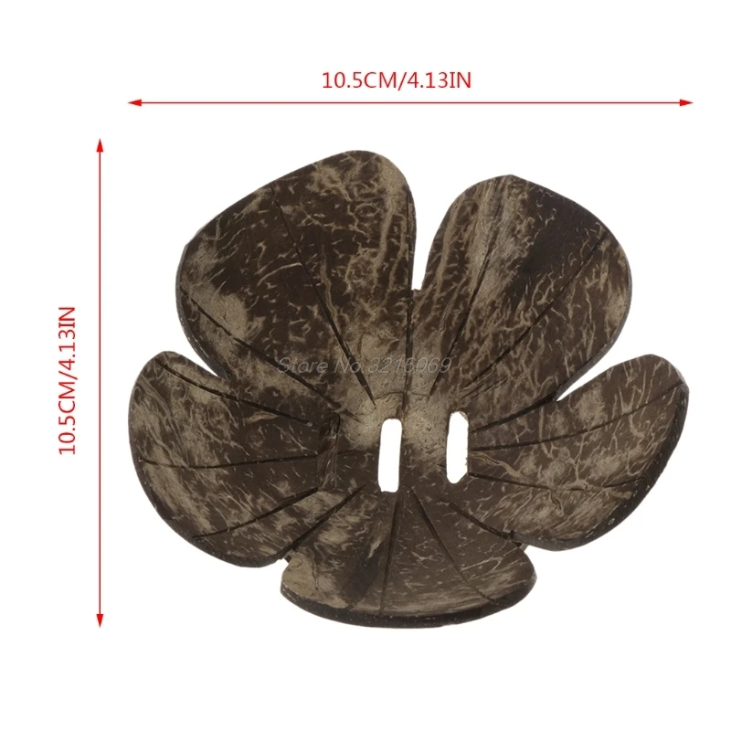 Flower-shaped 1 шт., креативная ручная работа, натуральная Кокосовая оболочка, мыльница для ванной комнаты, контейнер, и Прямая поставка - Цвет: Flower-shaped