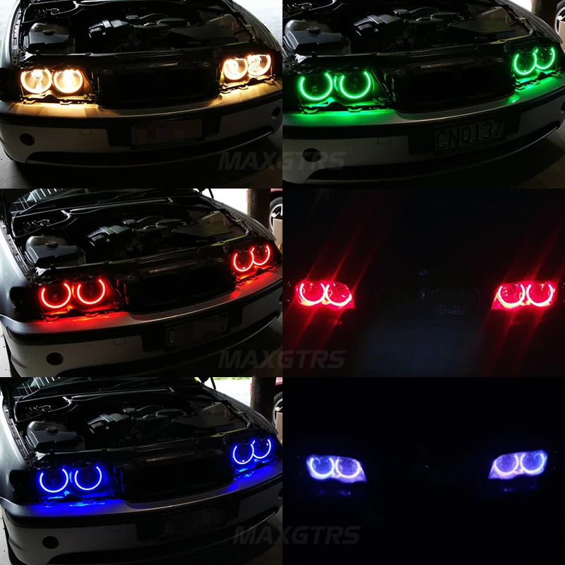 Комплект ксеноновых фар для BMW E36/E38/E39/E46/3/5/7 серии 4X/131 мм RGB 5050/132Smd|headlights for|xenon