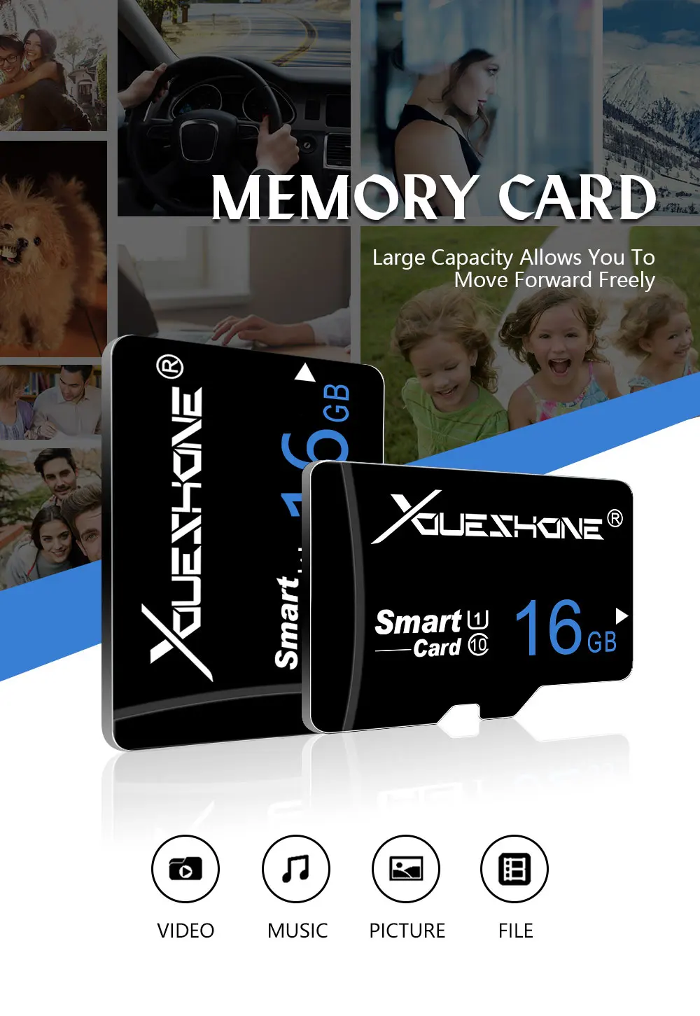 Новая карта памяти MicroSD класс 10 SDXC 128 ГБ 64 ГБ SDHC 32 ГБ/16 ГБ/8 ГБ micro sd карта TF карта tarjeta micro sd