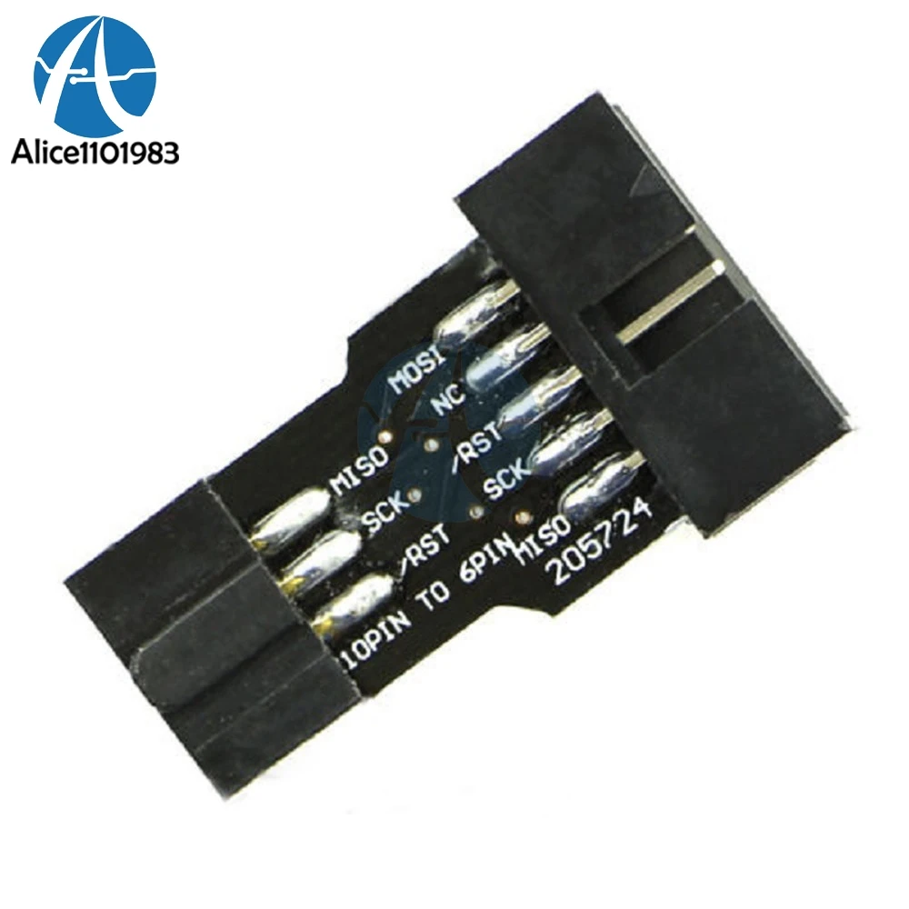 Стандартный 10 контактный 6 адаптер конвертер интерфейса для AVRISP MKII USBASP STK500