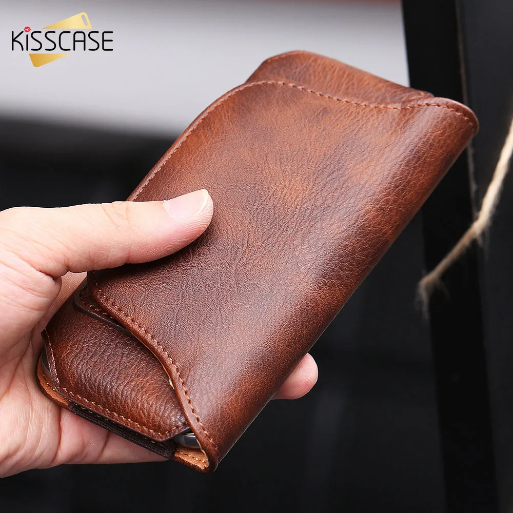 KISSCASE кожаный чехол для iPhone XR XS X 8 7 Plus 6 полная защита кобура телефона Размер 1 5 4