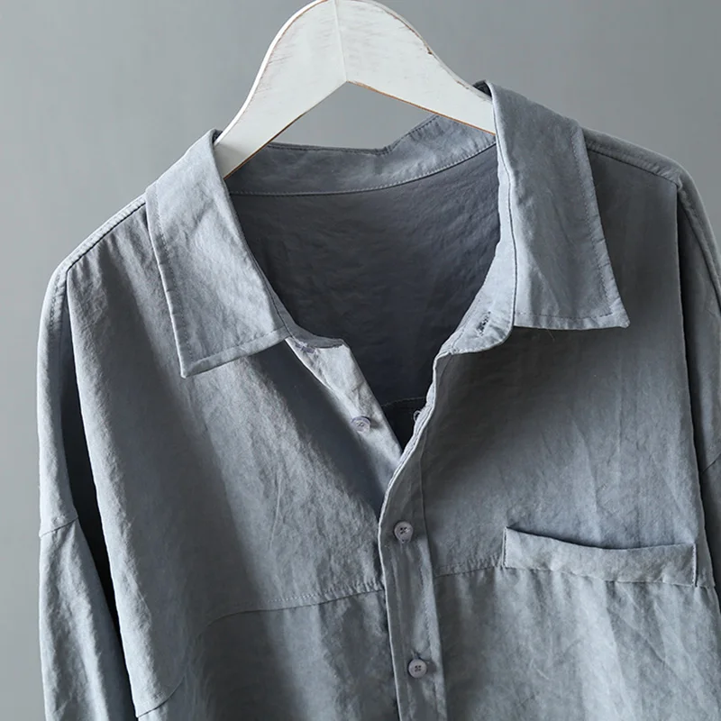 Шифоновая женская блузка рубашка Лето 2019 новый воротник поло свободные большие