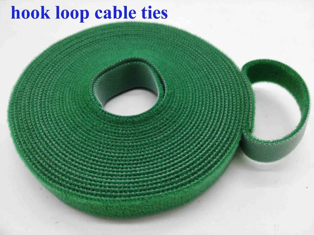 

green 20mm*25M reusable nylon cable ties Self-gripping Strap Stick Ties Computer PC TV Wire Management magic tape hook loop ties