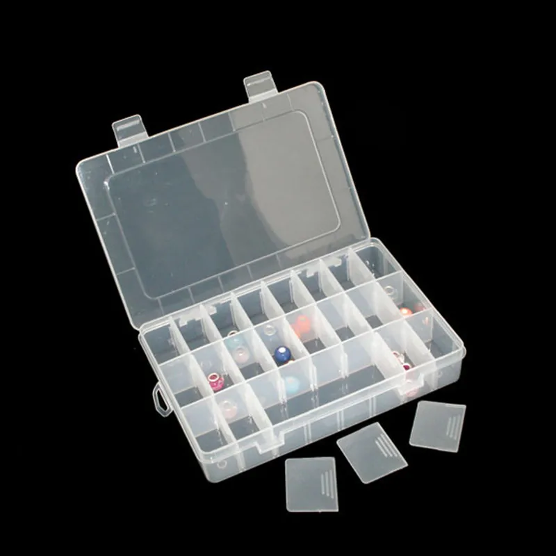 

Transparent Plastic Storage Boxes Jewelry Accessories Beads Display Carrying Case Container 205x145x40mm