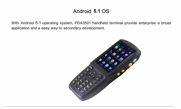 Сенсорный экран Ручной терминал Лазерный Сканер Штрих Кода Android 5 1/Android 6 0 сборщик