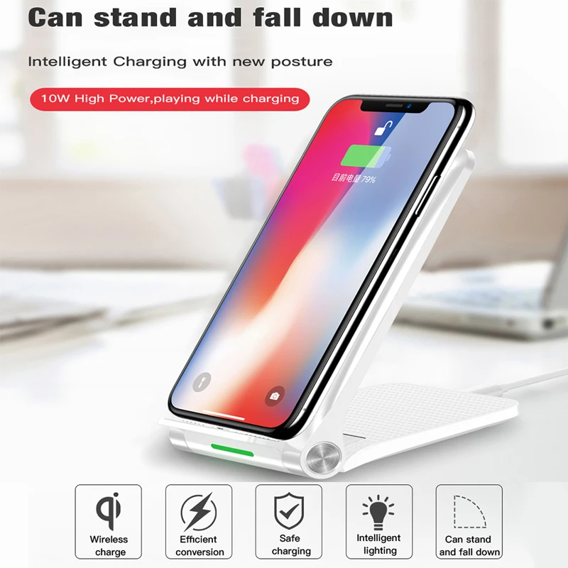 TOTU Qi Беспроводной зарядное устройство для iPhone X 8 7 samsung S9 S8 S7 S6 S5 Примечание LG