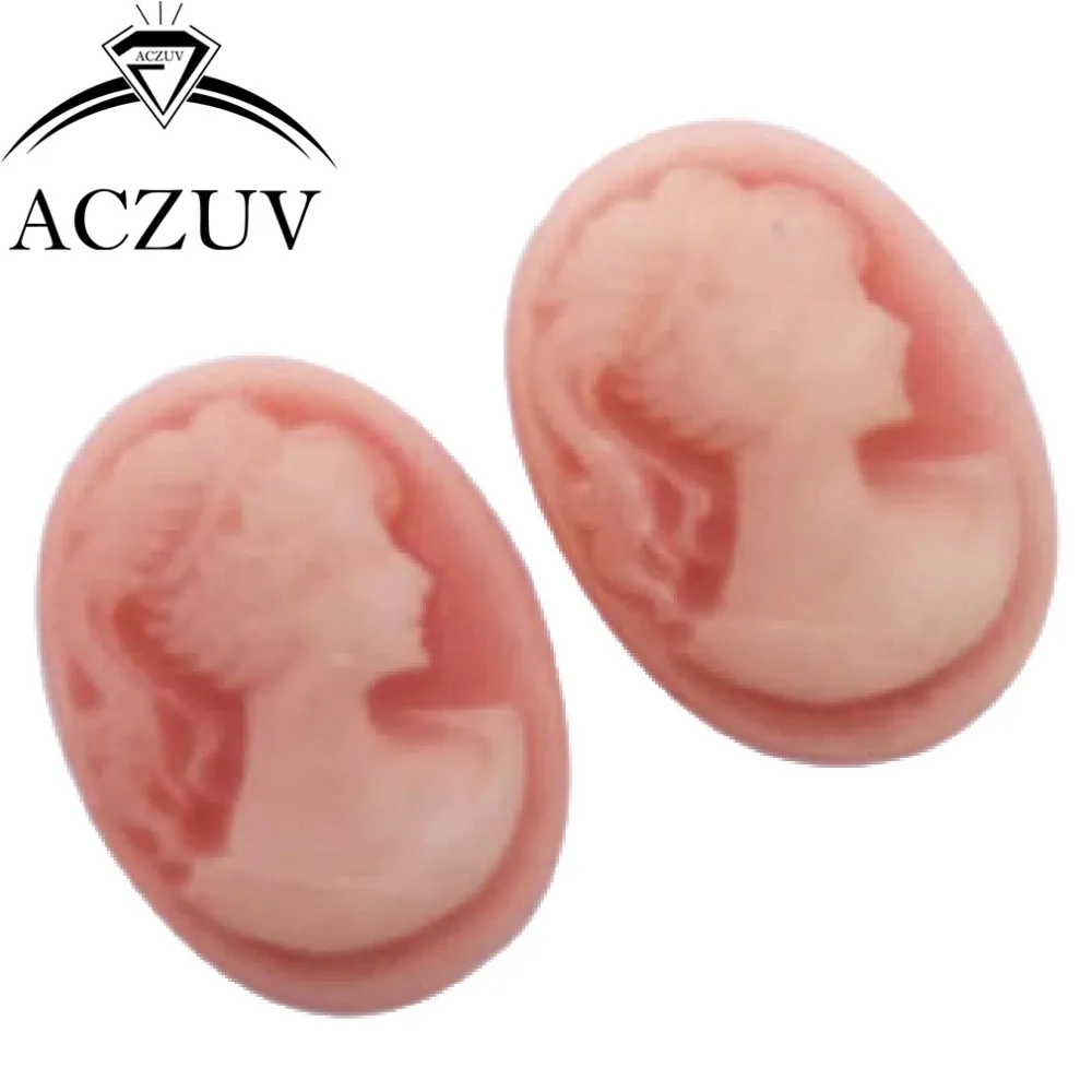 Wholesale 13x18mm Oval Cameo Cabochon Lady Beauty Head Resin Flat Back Beads For Phone Case DIY Blank Base Bezel Jewelry Making