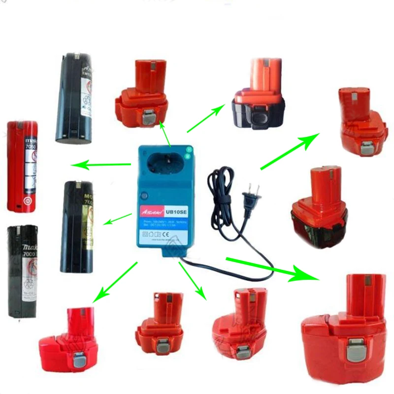 Сменное зарядное устройство Asaki Boutique для Hitachi UC18YG Makita DC1414 7 2 В 9 6 12 14 4 18 в Ni MH высокое
