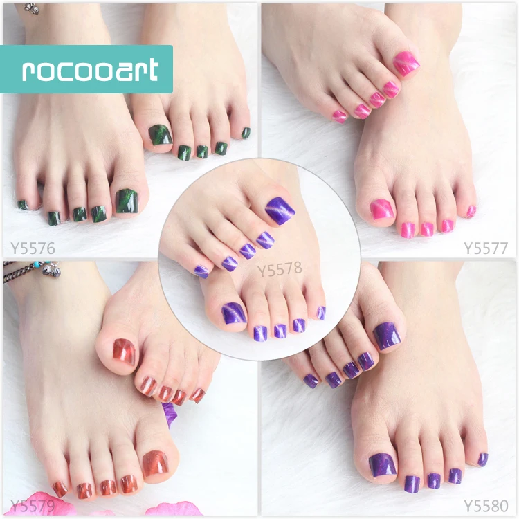 Женские наклейки для ногтей Rocooart с кошачьими глазами девушек оболочки женщин