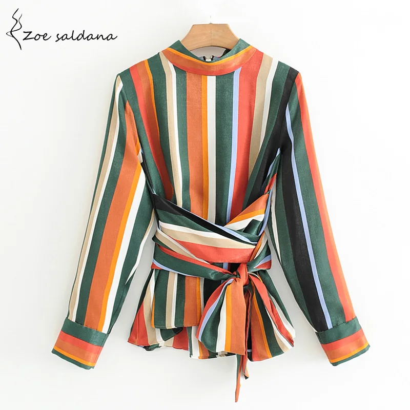 Зои салдана 2019 уличная блузка для женщин кружево до Blusas Элегантная Леди с длинным