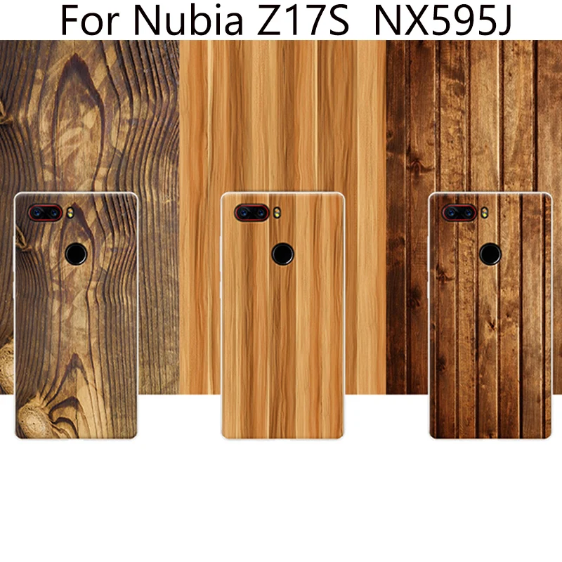 Чехол для телефона с текстурой древесины 2 шт. чехол Nubia Z17S мягкая задняя крышка Z17