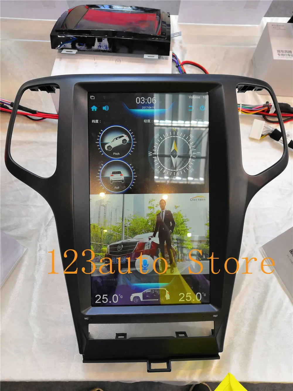 13,3 дюймов вертикальный экран Tesla стиль Android 8,1 автомобильный DVD gps плеер Радио Навигация стерео для Jeep Grand Cherokee 2009-2011 PX6