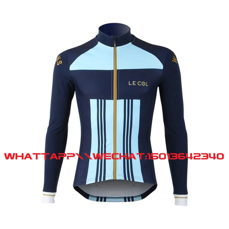 new Wiggins LE COL men's high quality spring thin long sleeve professional team cycling bicycle tight shirt thin fabric - Цвет: 9