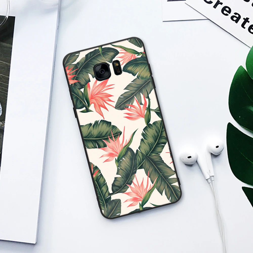 Силиконовый чехол с цветочным рисунком кота для samsung Galaxy S8 S9 Plus S7 S6 Edge, чехол на заднюю панель для samsung Galaxy Note 8 Note 9
