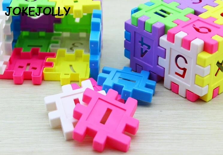 16 шт./упак. Детские Пластик цифровой площадь строительные блоки образовательные