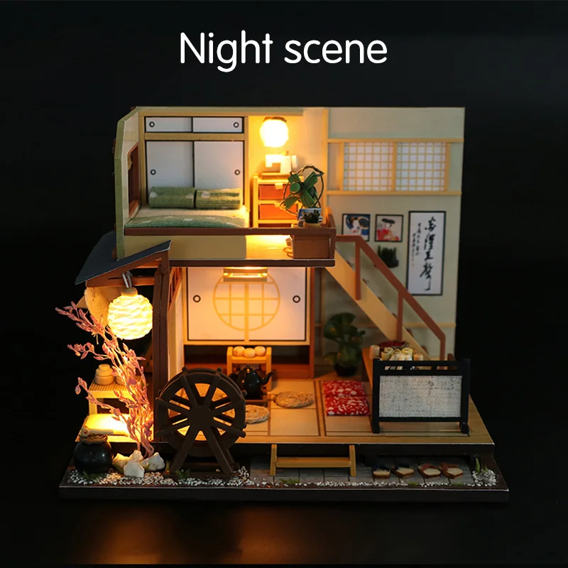 

DIY Doll House Wooden Doll Houses Miniature dollhouse Furniture Kit Toys for children Christmas Gift M034