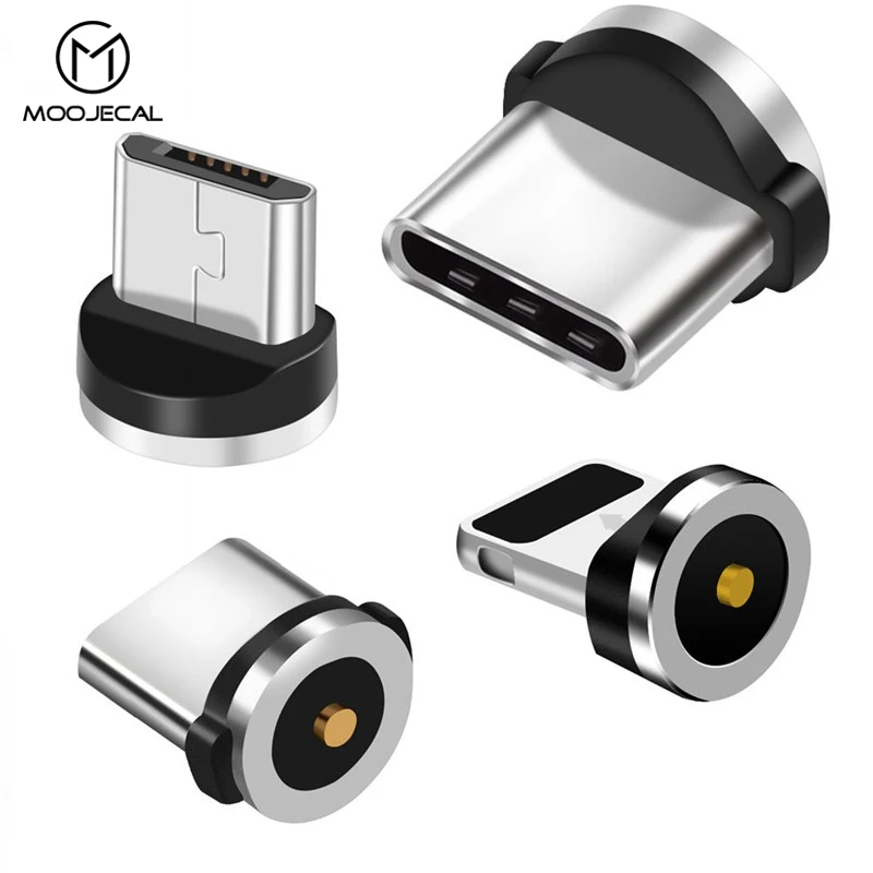 MOOJECAL Круглый Магнитный кабель штекер для ios type C микро вилки Быстрая Зарядка