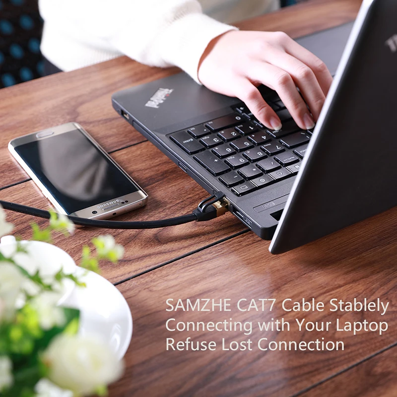 Ethernet кабель SAMZHE cat7 RJ45 кошачий патч корд сетевой lan высокоскоростной 10 Гбит/с 1 м 2 3 5