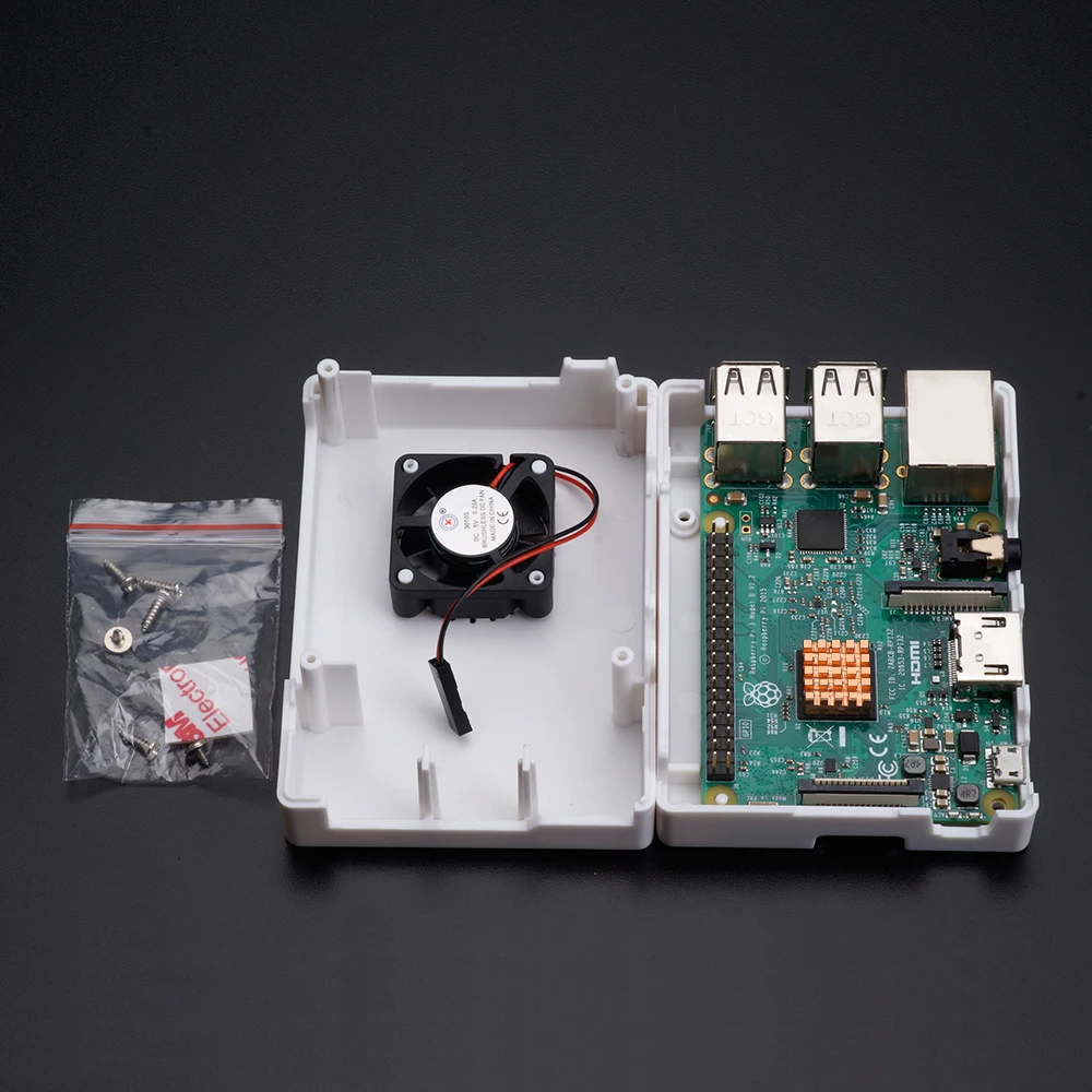 Raspberry Pi3 Модель B+ ABS чехол черный белый прозрачный пластиковый корпус крышка оболочка совместимый Raspberry Pi 3 Модель B+ Plus