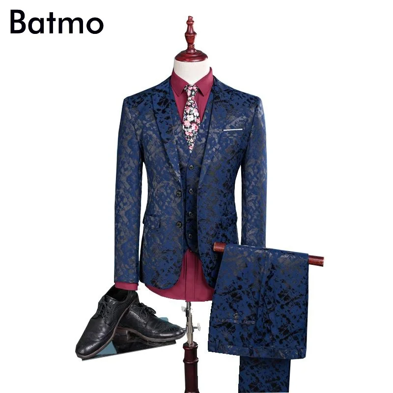 2017 new arrival summer High quality printed thin suits men wedding adress casual suit plus-size M L XL XXL XXXL 4XL | Мужская одежда