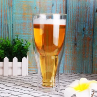 550ml double walled glass mug beer glass transparent glassware double wall glass tea cup
