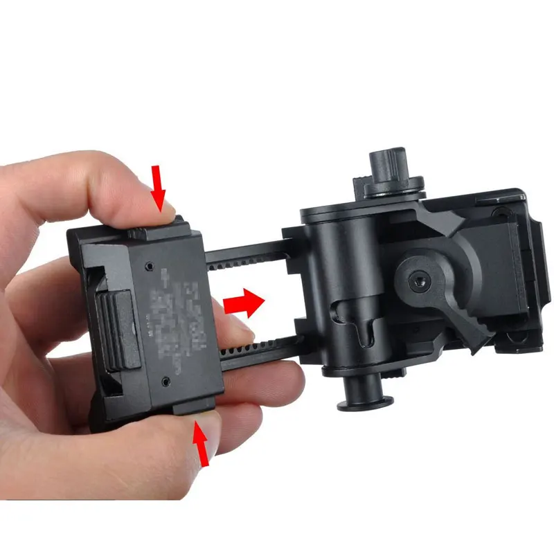 Металлический адаптер для шлема Wilcox L4 G24 быстрый NVG с ЧПУ быстрого видения черный