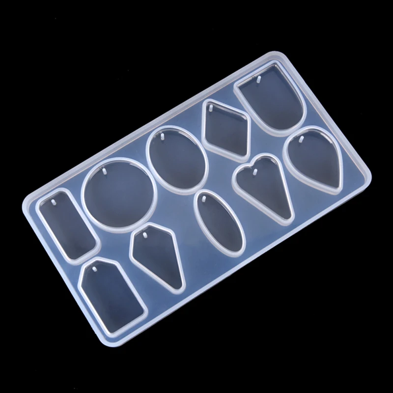 

10 Styles Silicone Cabochon Mold Necklace Pendant Resin Jewelry Making Mould DIY Hand Craft Resin Molds For Jewelry 10 Designs