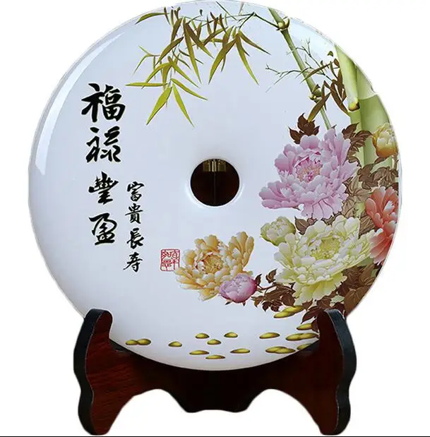 wonderful Chinese White Jade Carving Animal Butterfly Flower Pingan Bi Purple East | Украшения и аксессуары