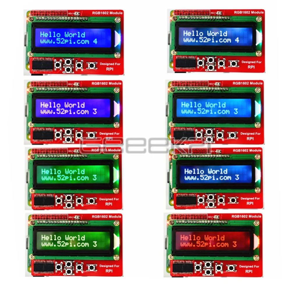 Geeekpi RGB 1602 16x2 ЖК дисплей клавиатура Щит Дисплей модуль с I2C для Raspberry Pi|module i2c|module