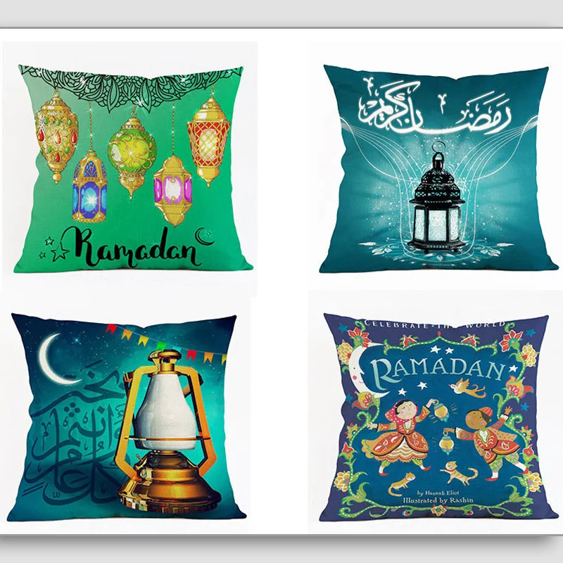 2019 45x45cm Islam Culture Element Moon Muslim Festival Ramadan Kareem Theme Pillow Case Cover Home Sofa Waist Cushion EID | Дом и сад