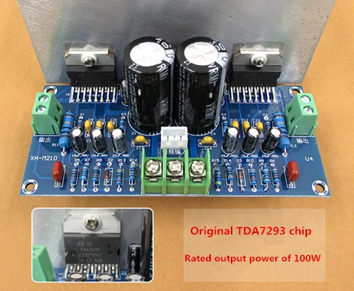Бесплатная доставка цифровой стереоусилитель TDA7293 100 + Вт 2 канала Hi Fi с