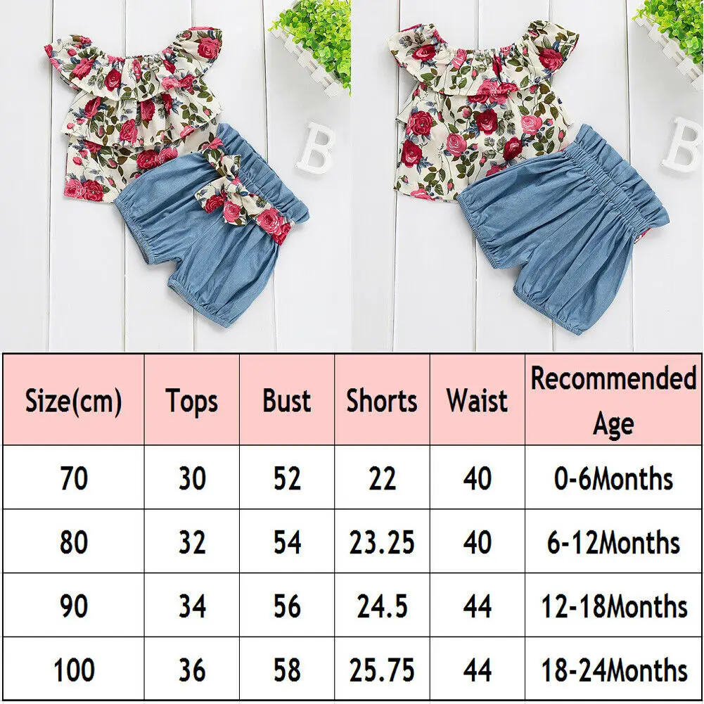 2 шт./комплект футболка с цветочным принтом и шорты|Комплекты одежды| |