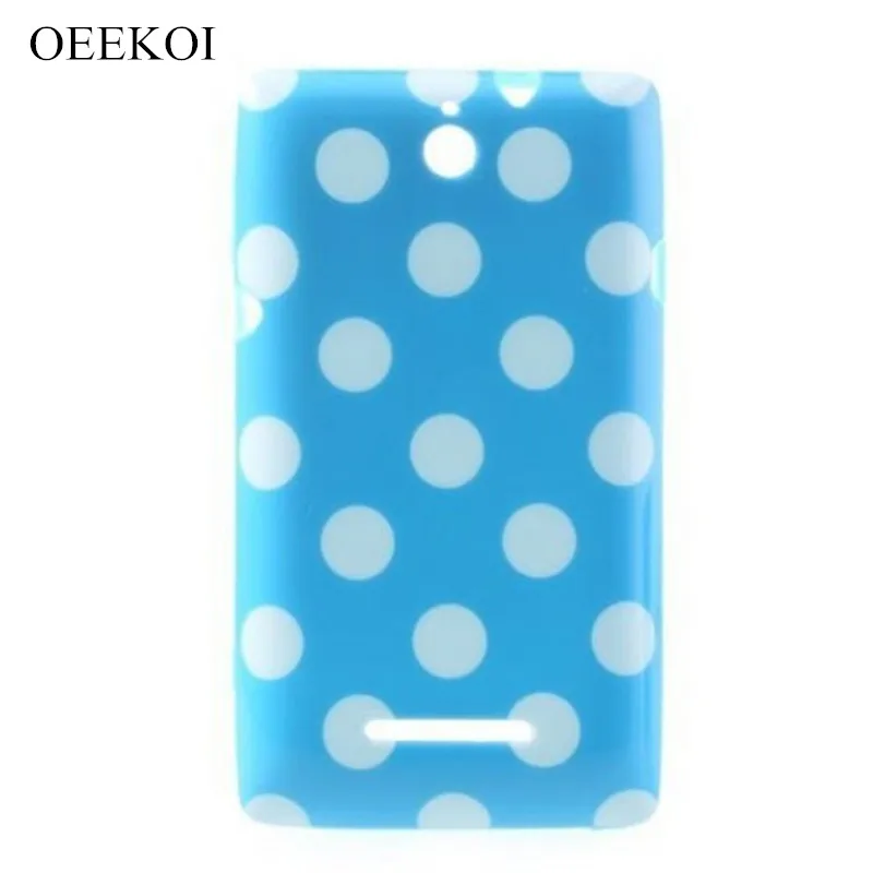 OEEKOI мягкие чехлы в горошек из ТПУ для Sony Xperia E Dual C1604 C1605 Бесплатная доставка|case for