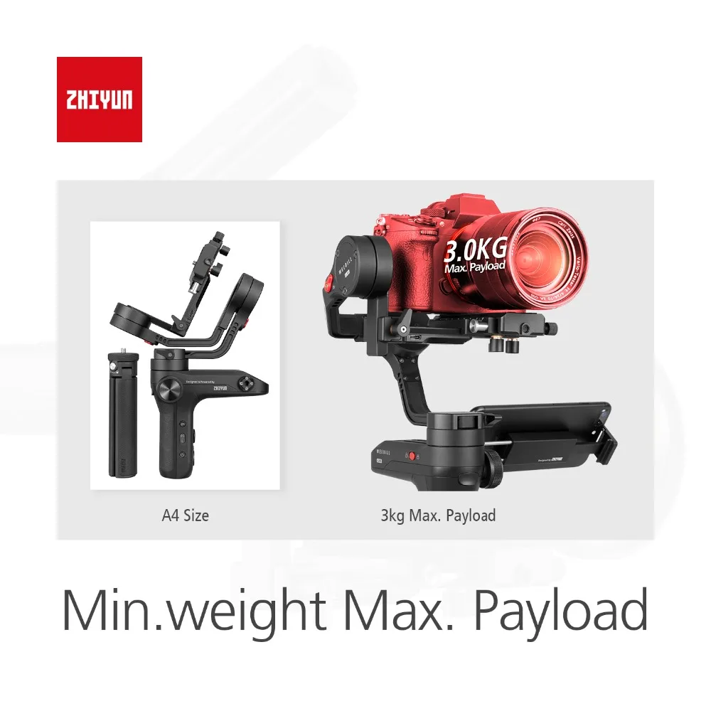 ZHIYUN Оригинал weewell LAB 3 осевой карданный для беззеркальной камеры Sony A7R3 A7S2 A7M3 NIKON Z6 Z7