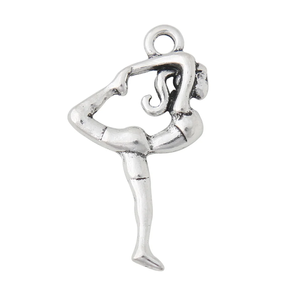 RAINXTAR Модные сплав девочка гимнастка Подвески танцор подвески для девушки кулоны