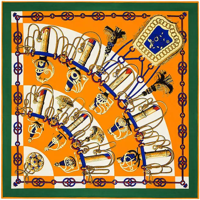 Шелковый женский квадратный меч солдата 100 см * шелковый шарф Женский