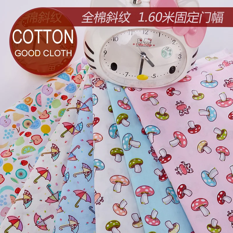 6 шт Костюмы хлопковая ткань покрывало с принтом в виде гриба фруктами одежда для