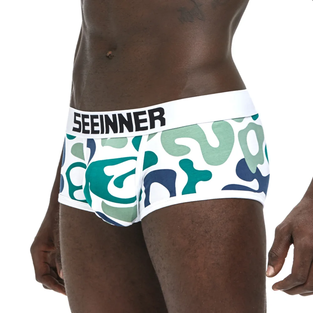 Мужские дышащие хлопковые трусы Seeinner трусы-боксеры шорты Нижнее белье Шорты |