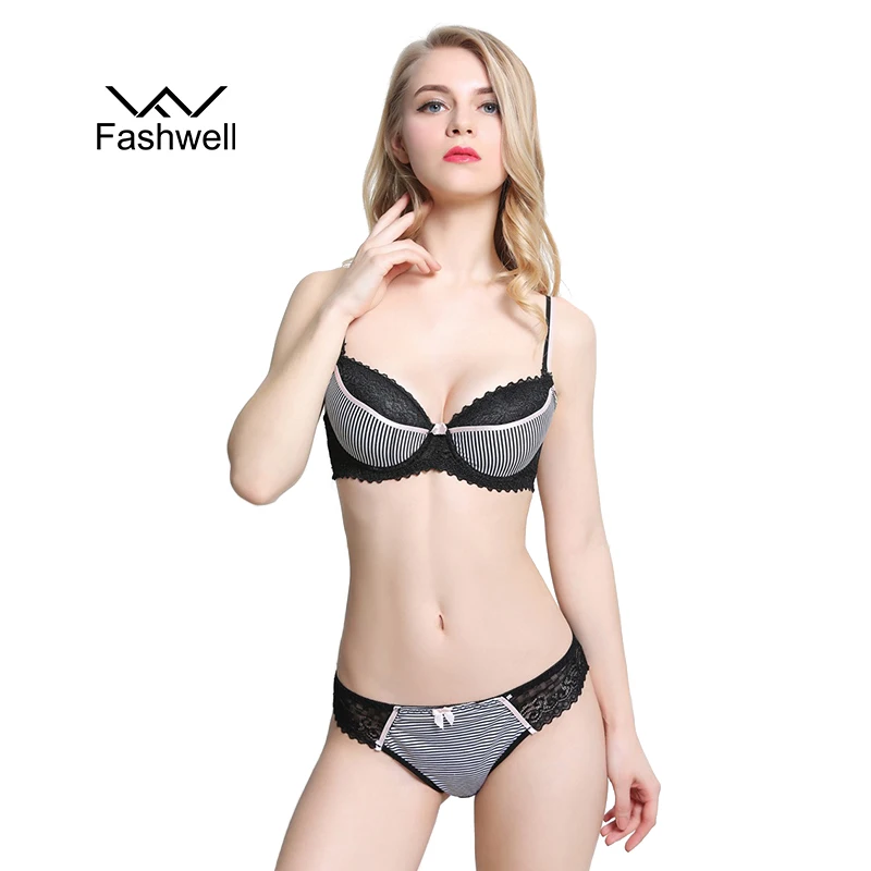 Fashwell Сексуальная Вышивка Цветочные Для женщин бюстгальтер Краткие наборы