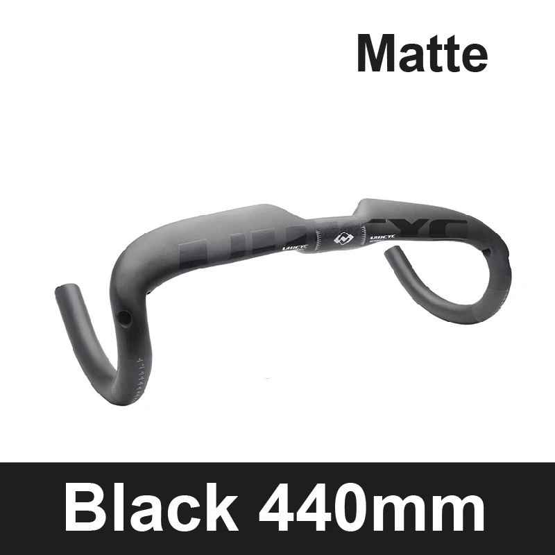 Black 440mm matte ULLICYC полный углеродного волокна дорожный велосипед руль углеродного волокна изгиб руля углеродного волокна велосипед 400/420/440 WB240 - Цвет: Black 440mm matte