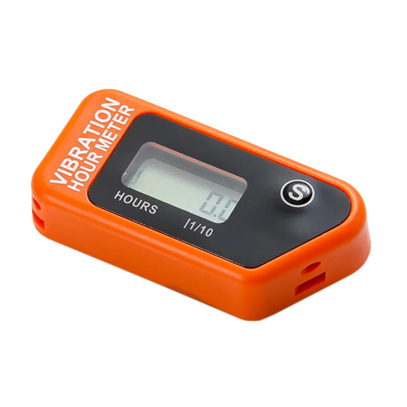 Водонепроницаемый ЖК дисплей Беспроводной вибрации счетчик моточасов для