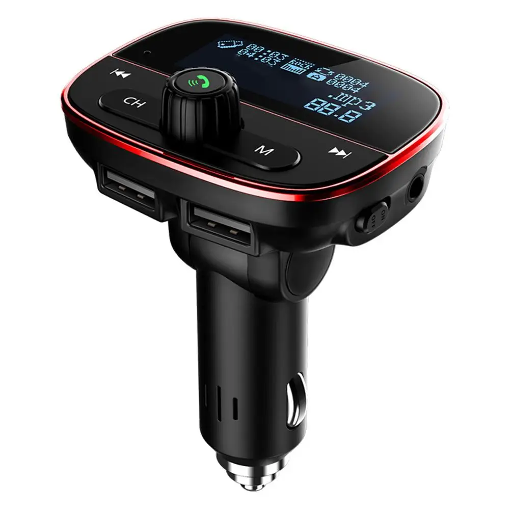 

Bluetooth Car MP3 Player FM Transmitter Audio Adapter Receiver Wireless Hands-free Voltmeter Car TF Card AUX USB Audio Adapter