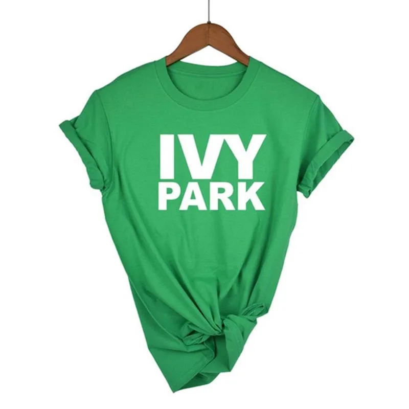 Новинка 2019 года IVY PARK с буквенным принтом для женщин футболка смешной короткий
