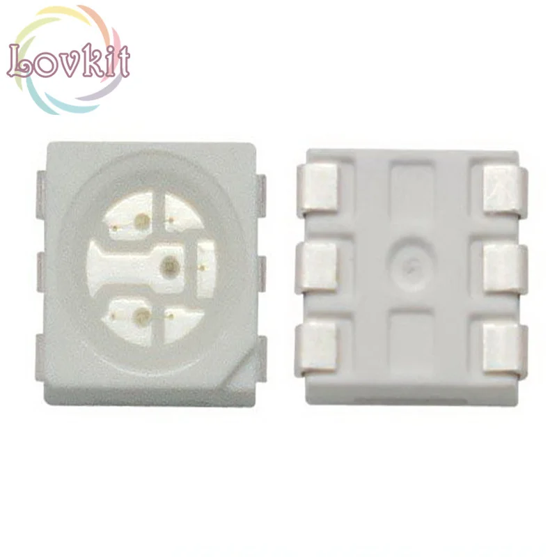 1000 шт. PLCC 6 5050 фиолетовый/УФ светодиодный SMD выделять свет излучающие диоды для