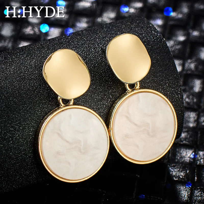 H:HYDE новые корейские серьги 2019 для женщин влюбленные круглые сердца Висячие
