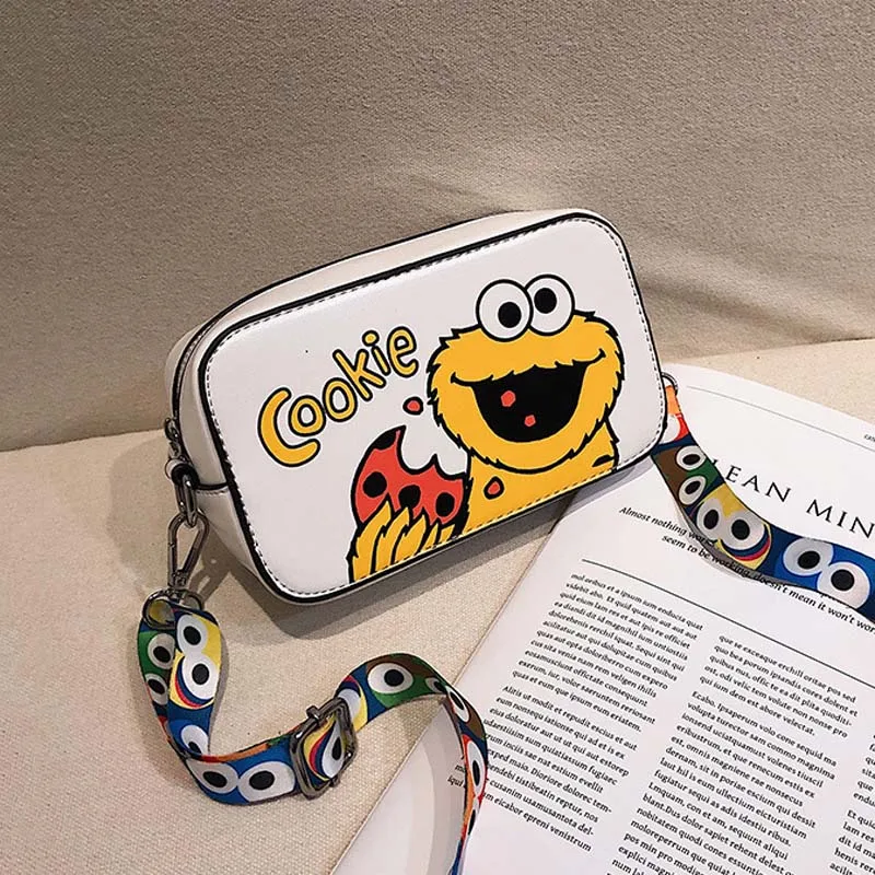 B Yellow Милые девушки сумки на ремне мультфильм искусственная кожа женщины Crossbody сумки грудь сумка небольшой квадратный пакет - Цвет: B Yellow